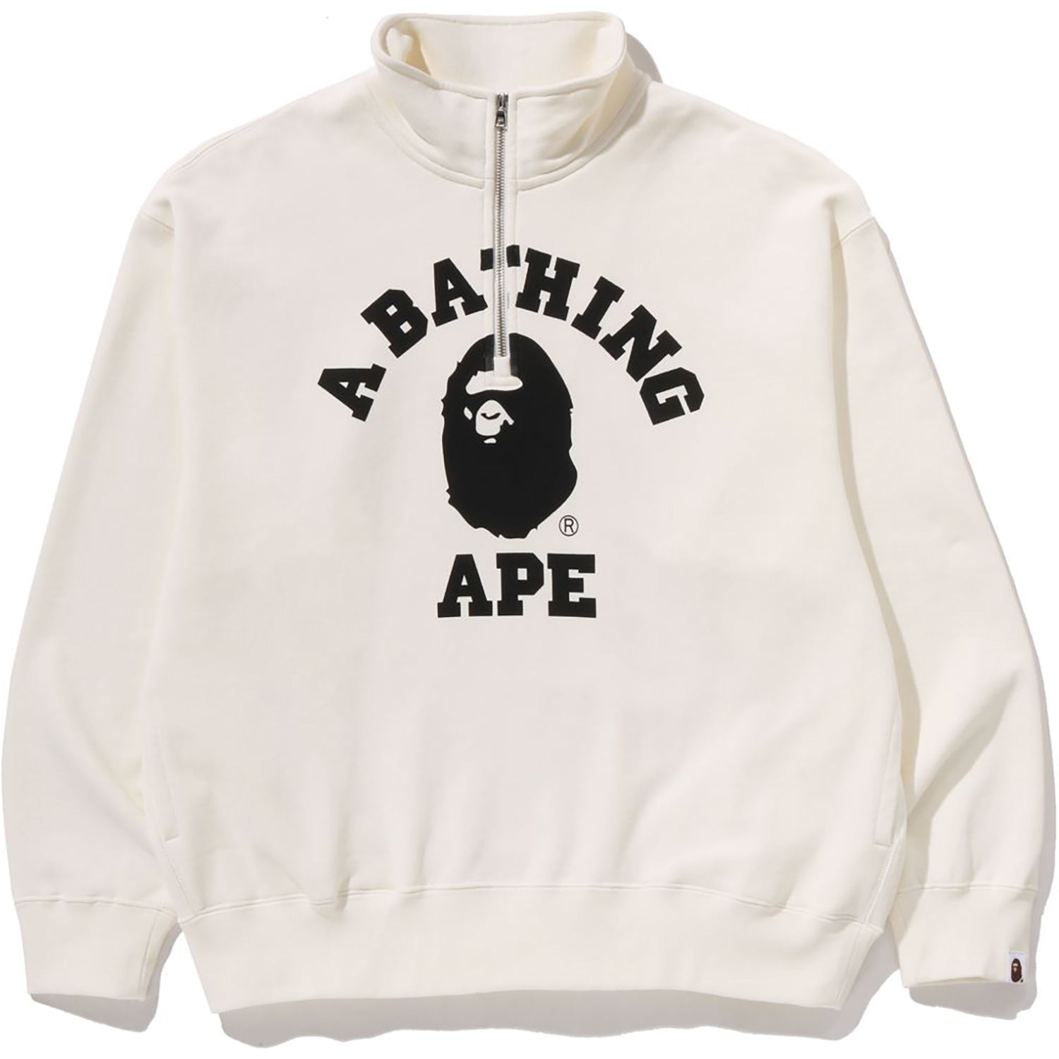COLLEGE HALF ZIP RELAXED FIT CREWNECK SWEATSHIRT MENS